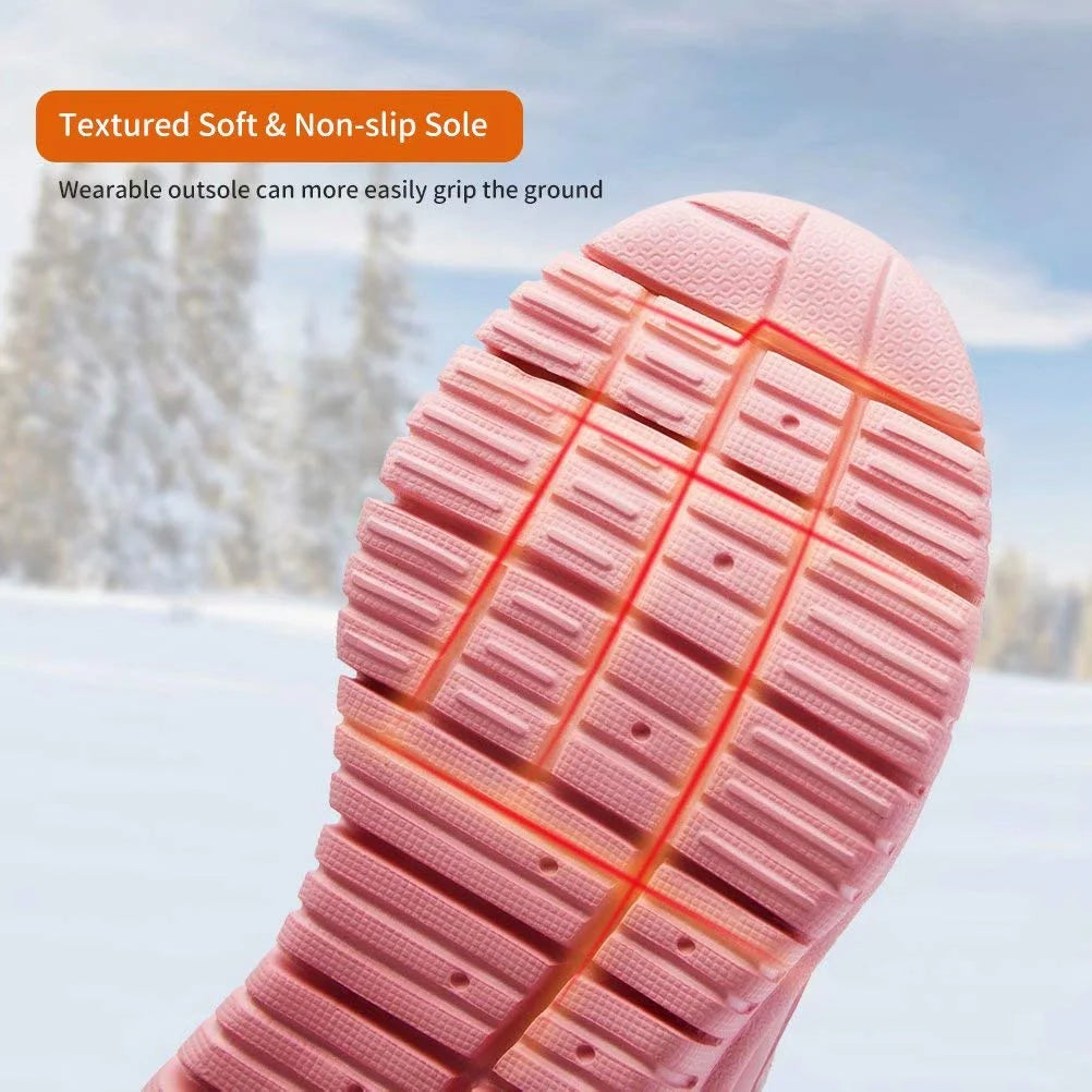 Boys Girls Toddler Snow Boots Waterproof Slip Resistant Outdoor Kids Winter Shoes